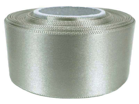 Wstążka 50mm atłas popiel