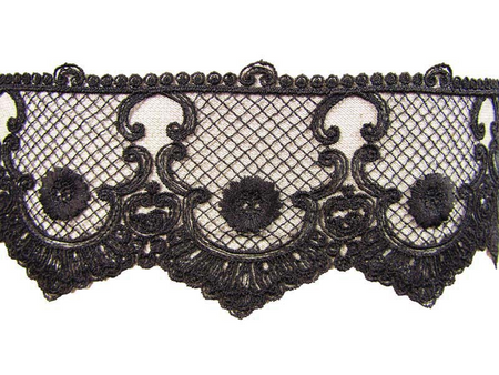 Koronka 9,5cm tiulowa czarna