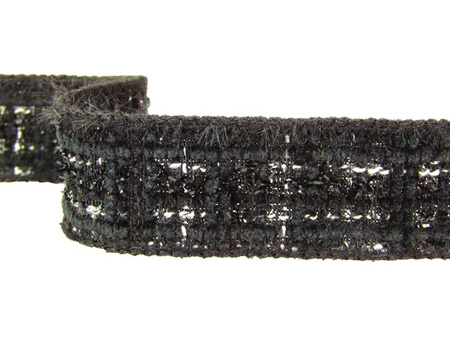 Taśma 2,5cm ozdobna "CHANEL" czarna