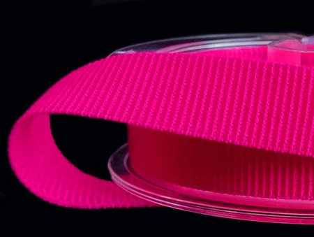 Taśma 15mm elastyczna ryps neon róż