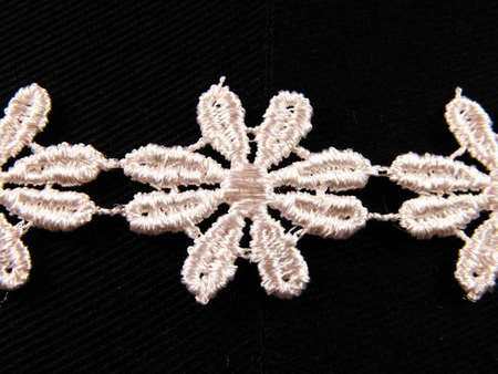 Wstawka 2,5cm gipiurowa KWIAT pudrowy róż