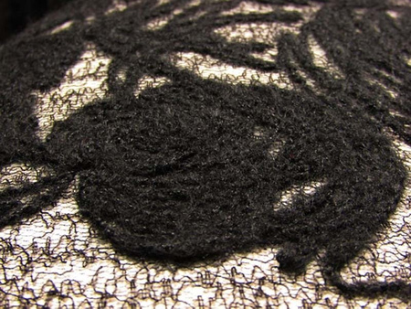 Tkanina 140cm RÓŻA czarna