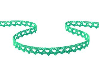Koronka 0,8cm bawełniana zielona szmaragd