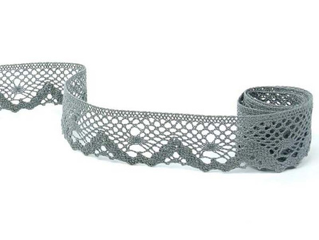 Koronka 4cm bawełniana popiel