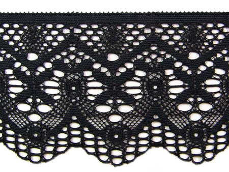 Koronka 8cm elastyczna czarna