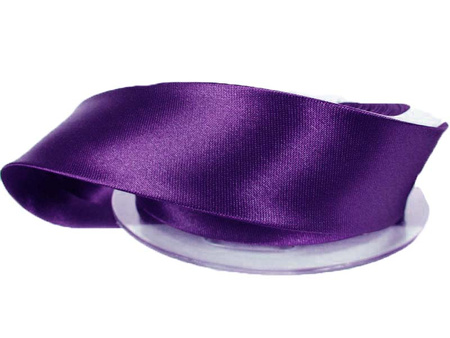 Lamówka 3cm atłasowa fiolet ciemny