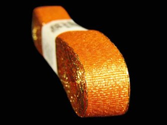 Wstążka 15mm lurex pomarańczowa