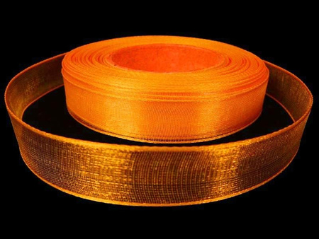 Wstążka 15mm organtyna pomarańczowa