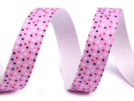 Taśma 15mm samoprzylepna KROPKI wrzos