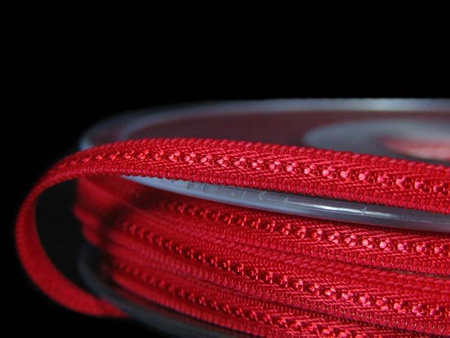 Taśma 4mm elastyczna żakard czerwona