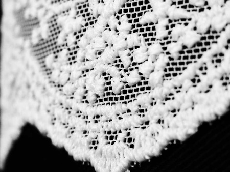 Koronka 7cm tiulowa biała