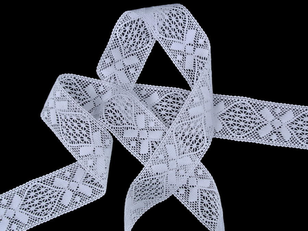 Wstawka 3,8cm bawełniana biała