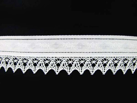 Koronka 5cm haft angielski biała