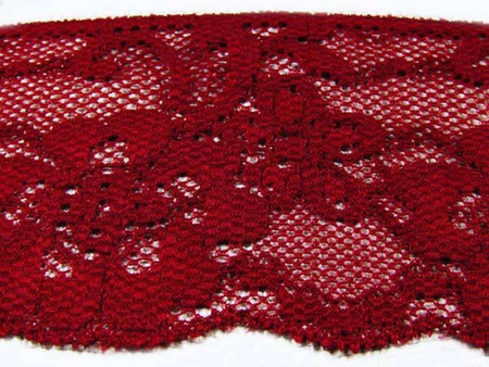Koronka 7cm elastyczna bordo