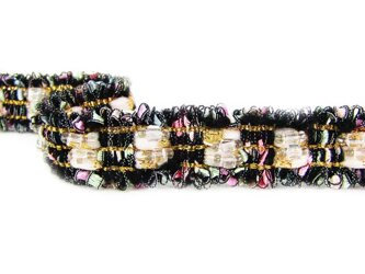 Taśma 2,5cm ozdobna "CHANEL" róż