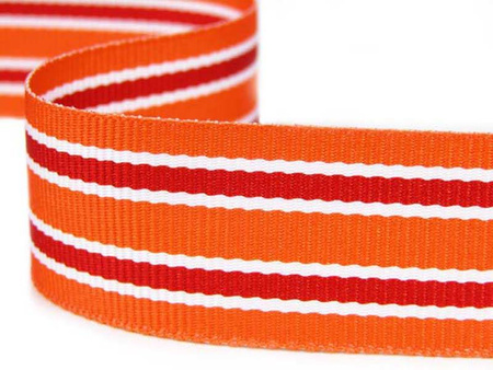 Taśma 25mm ryps lampas pomarańczowa