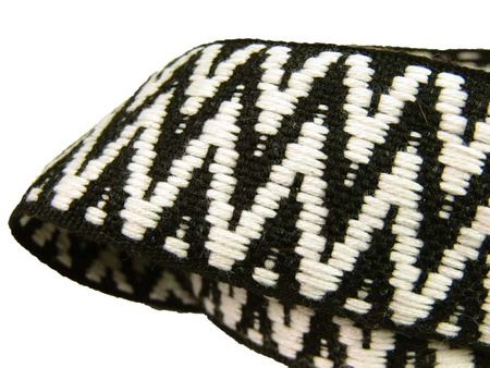 Taśma 38mm nośna czarna-ivory