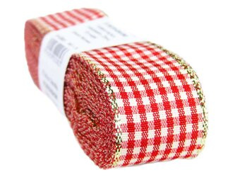 Wstążka 25mm pepito lurex czerwona