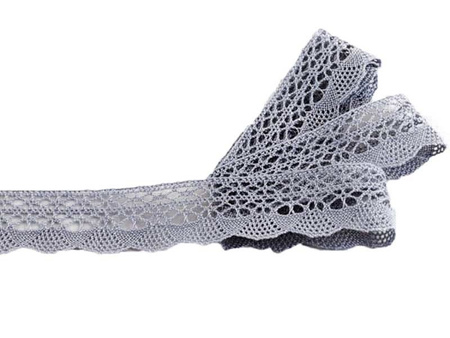 Koronka 3,2cm bawełniana popiel