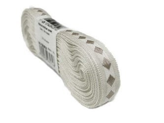Taśma 10mm żakard ROMB popiel