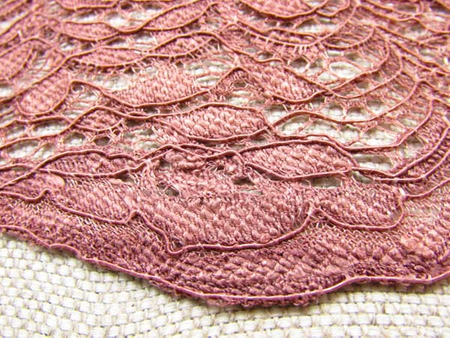 Koronka 135cm stabilna antyczny róż