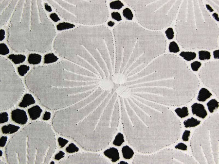 Koronka 160cm bawełniana haft angielski biała