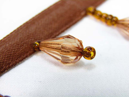 Taśma 3cm atłas SOPLE brąz