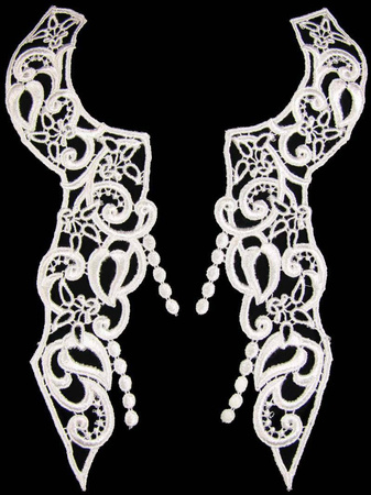 Dekolt gipiurowy biały