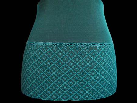 Koronka 27cm tiulowa turkus