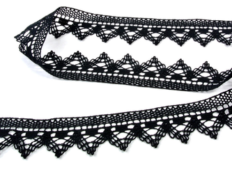 Koronka 5cm bawełniana czarna