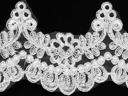 Koronka 8,5cm organtyna biała