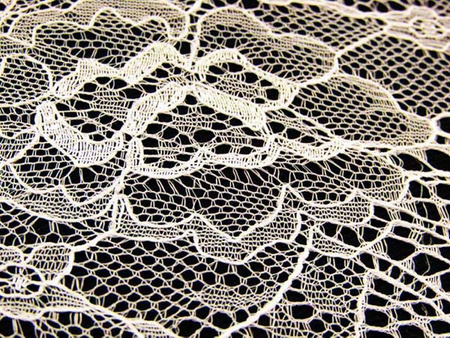 Koronka 150cm tiulowa podkład ivory