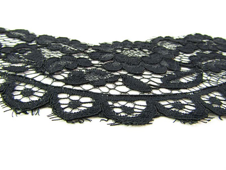 Koronka 8cm stabilna czarna