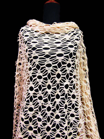 Koronka 140cm bawełniana klockowa natural