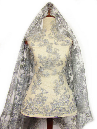 Koronka tiulowa z koderem popiel