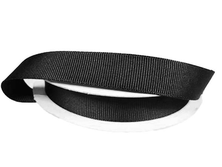 Taśma 15mm ryps poliestrowa czarna