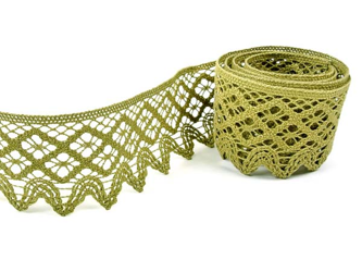 Koronka 6,8cm bawełniana oliwka