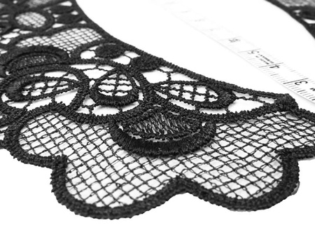 Kołnierzyk damski gipiura czarny