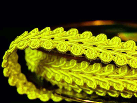 Taśma 7,5mm galonowa żółta