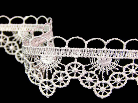 Koronka 2,5cm gipiurowa biała