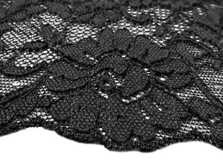 Koronka 12,5cm elastyczna czarna