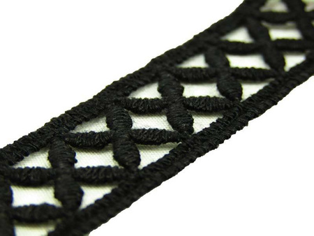 Koronka 1,8cm gipiurowa poly czarna