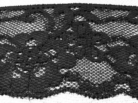 Koronka 7cm elastyczna czarna