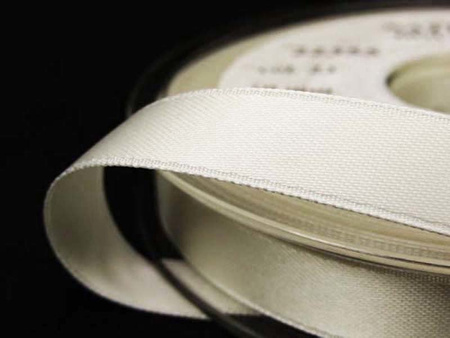 Wstążka 10mm atłas kość słoniowa