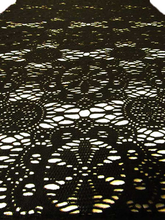 Koronka 175cm bawełniana ORNAMENT czarna