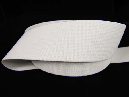 Guma 35mm tkana biała