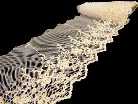 Koronka 8cm tiulowa natural
