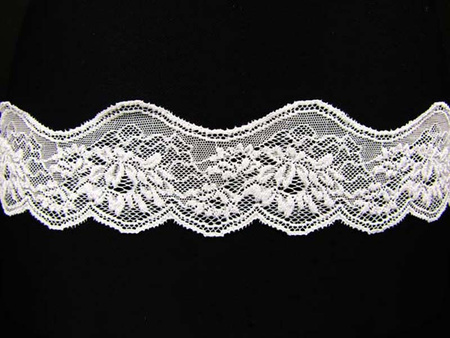 Koronka 6cm elastyczna biała