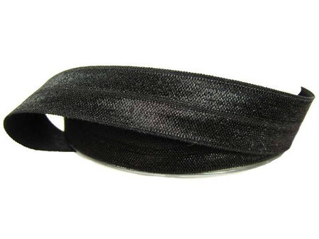 Lamówka 2cm elastyczna POŁYSK czarna