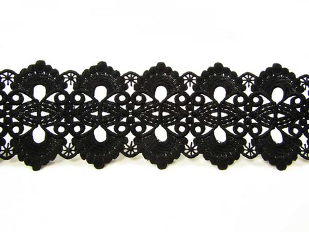 Wstawka 9,5cm gipiurowa poly czarna